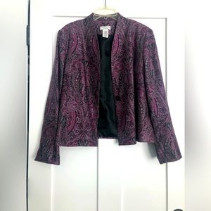 Vintage Purple XL Covington Womens Jacket Blazer